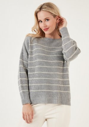 Вязаный свитер , цвет grey cream LELA