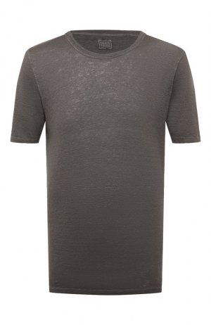 Льняная футболка 120% Lino. Цвет: серый