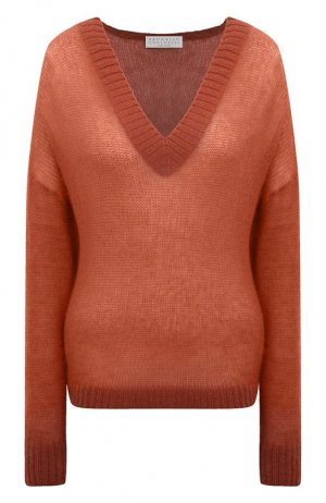 Пуловер Brunello Cucinelli. Цвет: оранжевый