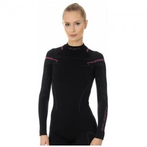 Термобелье женское футболка с длинным рукавом THERMO NILIT HEAT черная/розовая XS Brubeck. Цвет: черный