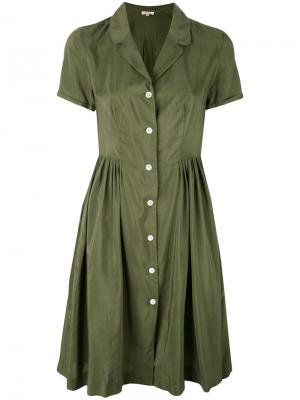 Платье-рубашка на пуговицах Bellerose. Цвет: зелёный
