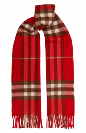 Кашемировый шарф Burberry. Цвет: красный