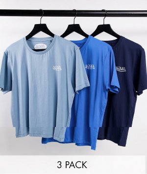 Комплект из 3 футболок для дома синих оттенков -Голубой Von Dutch