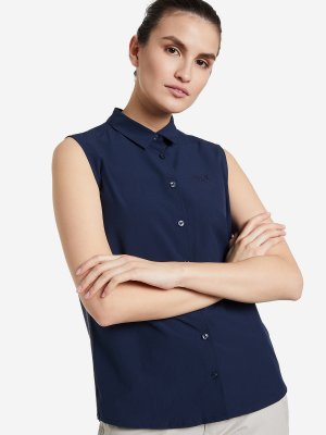 Рубашка без рукавов женская Sonora, Синий, размер 46-48 Jack Wolfskin. Цвет: синий