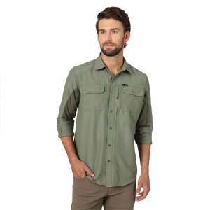Рубашка с длинным рукавом Mixed Materials, зеленый Wrangler