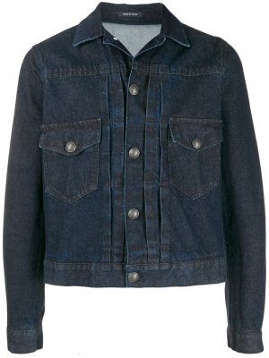 Приталенная джинсовая куртка Tagliatore. Цвет: синий