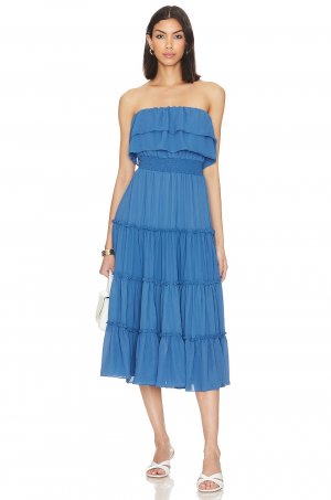 Платье Strapless Ruffle Tiered, цвет Capri Blue 1. STATE