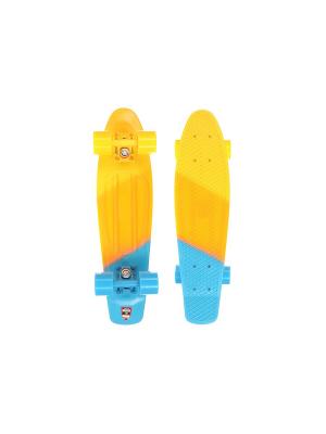 Пластборд Юнион Rise (22,5) скейтборды. Цвет: голубой, желтый, оранжевый