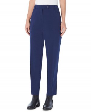 Женские прямые брюки из тканого материала би-стрейч Jones New York, темно-синий YORK