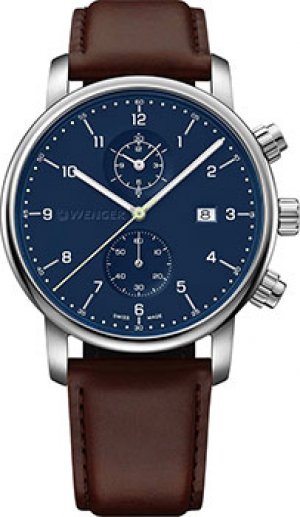 Швейцарские наручные мужские часы 01.1743.125. Коллекция Urban Classic Chrono Wenger