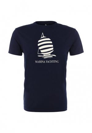 Футболка Marina Yachting. Цвет: синий
