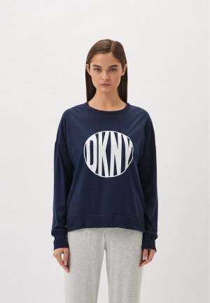 Лонгслив домашний DKNY Just Checking in. Цвет: синий