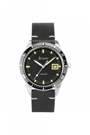 Мужские классические аналоговые кварцевые часы из нержавеющей стали - 72001 , черный Accurist