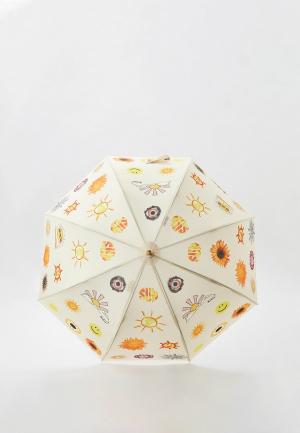 Зонт-трость Moschino. Цвет: бежевый