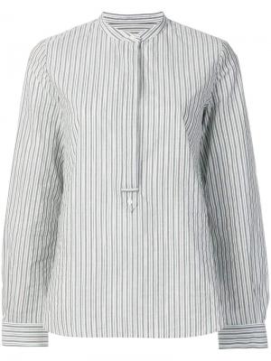 Рубашка с узким воротником в полоску Vanessa Bruno. Цвет: серый