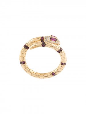 Серебряное кольцо в виде змеи APM Monaco. Цвет: золотистый