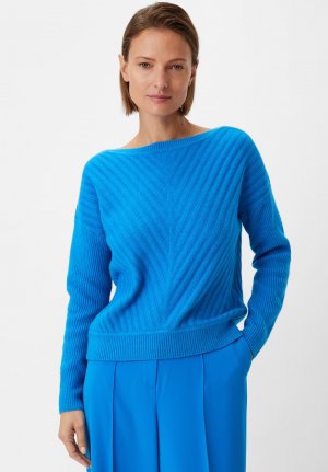 Вязаный свитер MIT ÜBERSCHNITTENEN SCHULTERN comma, цвет royalblau Comma