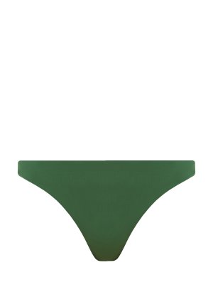Плавки-бикини из быстросохнущей ткани с нашивкой в тон FISICO. Цвет: зеленый