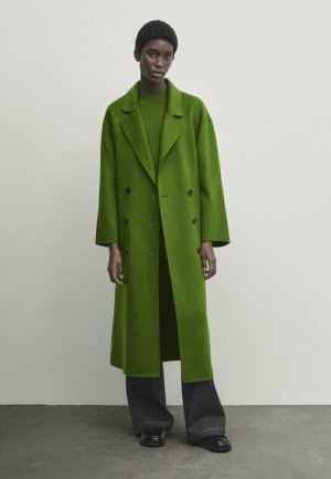 Пальто классическое DOUBLE BREASTED , цвет dark green Massimo Dutti
