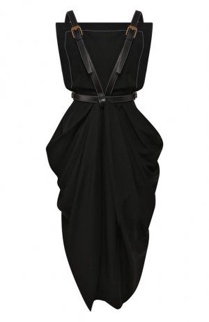 Платье из смеси вискозы и шелка Proenza Schouler. Цвет: чёрный
