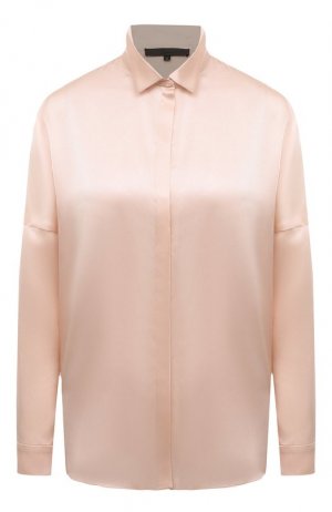 Шелковая рубашка Tegin. Цвет: розовый