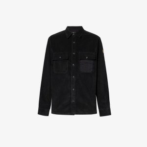 Рубашка Fallgate из вельветового хлопка с карманами и клапанами , черный Belstaff