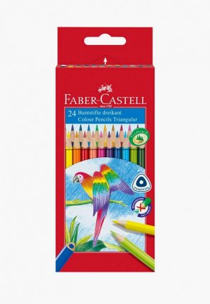 Набор карандашей Faber-Castell цветные, трехгранные, 24 цв.. Цвет: разноцветный