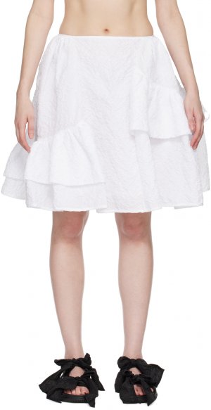 Белая ванильная мини-юбка Cecilie Bahnsen