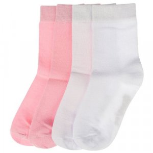Носки 4 пары, размер 35-38, розовый, белый Oldos. Цвет: розовый/белый-розовый/белый