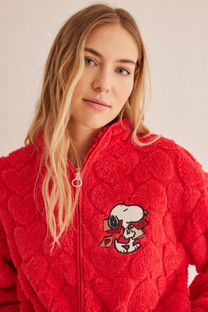 Красная флисовая куртка Snoopy Women'secret, красный Women'Secret