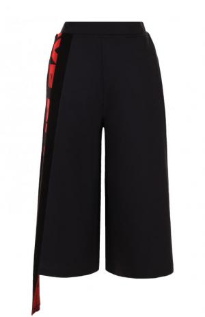 Укороченные расклешенные брюки из хлопка Stella McCartney. Цвет: темно-синий