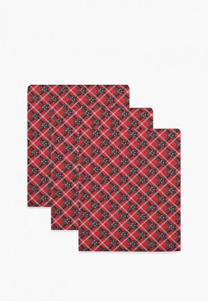 Набор полотенец кухонных La Peonia Новогодняя сказка, 3 шт., 50х60 см. Цвет: красный