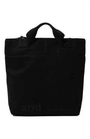 Текстильная сумка-шопер Ami. Цвет: чёрный