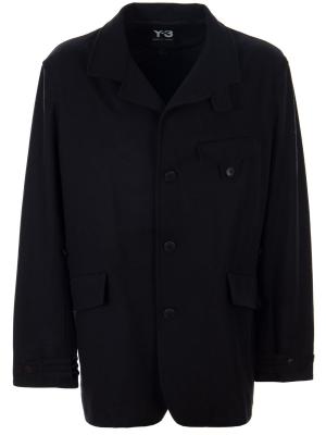 Пиджак из шерсти Y-3. Цвет: черный