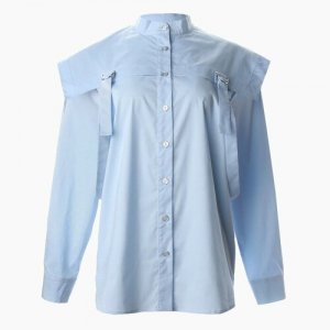 Блуза , размер 44, голубой Minaku. Цвет: голубой
