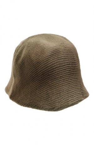 Шляпа из меха норки FurLand. Цвет: зелёный