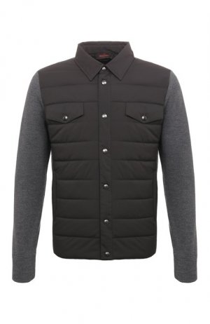 Комбинированная куртка Gran Sasso. Цвет: серый