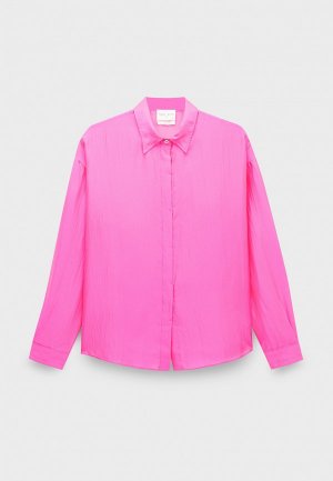 Блуза Forte contemporary habotai boyfriend shirt magenta. Цвет: фуксия