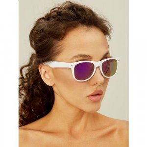 Солнцезащитные очки , белый, фиолетовый EL CONTRABANDO. Цвет: фиолетовый