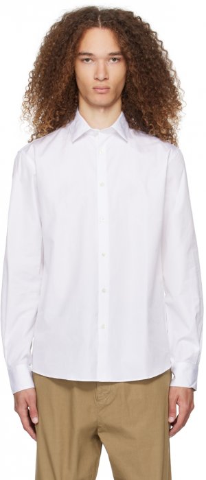 Белая рубашка на пуговицах , цвет White Sunspel