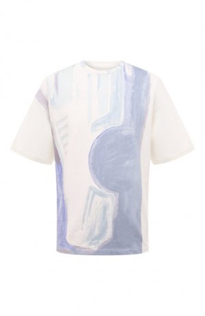 Хлопковая футболка Jil Sander. Цвет: голубой