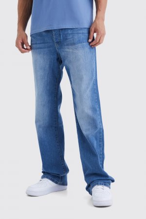 Высокие свободные джинсы с жесткой расклешению , синий Boohoo