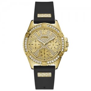 Наручные часы Sport W1160L1, золотой, черный GUESS. Цвет: черный