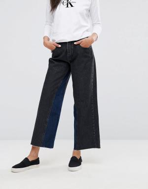 Широкие укороченные джинсы Jeans Calvin Klein. Цвет: черный