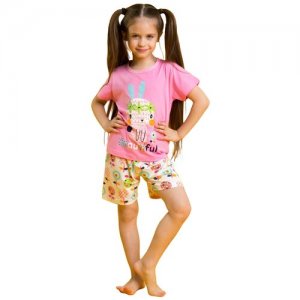 Пижама для девочки Beautiful, рост 104-110 см, цвет розовый Minaku. Цвет: розовый