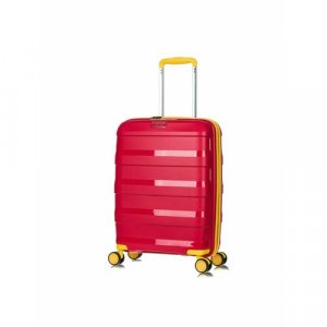 Чемодан Lcase Monaco Ch1021, 48 л, размер S, красный L'case. Цвет: красный