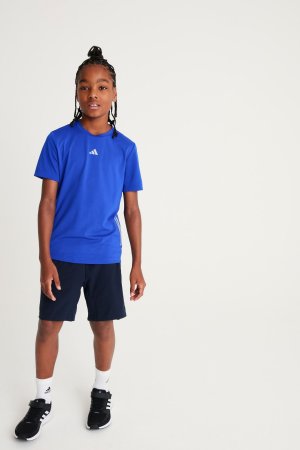 Спортивная одежда Для бега Светоотражающая рубашка Aeroready с 3 полосками adidas, синий Adidas