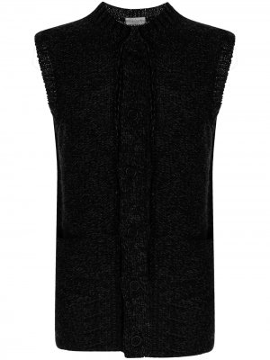Шерстяной жилет на пуговицах Yohji Yamamoto. Цвет: черный
