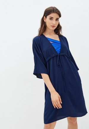 Платье пляжное Vivostyle. Цвет: синий