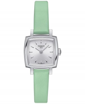 Женские милые летние часы со сменным кожаным ремешком, 20 мм , зеленый Tissot